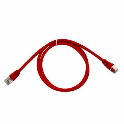 CAT 6 Shielded Patch Cable, STP Stranded, Flush Molded Boots, Red - Image 2