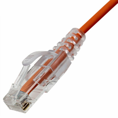 CAT 6 Slim Patch Cable, UTP Stranded, Finger Boot, Orange - Image 5