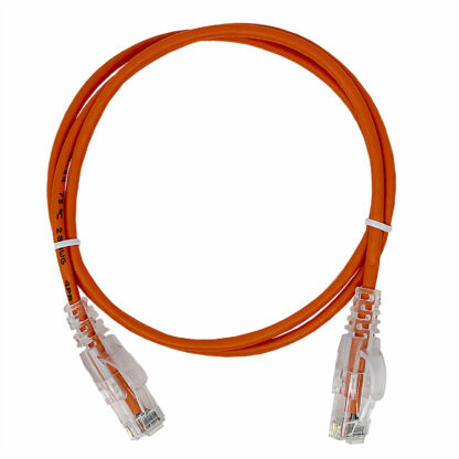 CAT 6 Slim Patch Cable, UTP Stranded, Finger Boot, Orange
