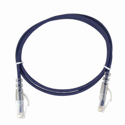 CAT 6 Slim Patch Cable, UTP Stranded, Finger Boot, Purple