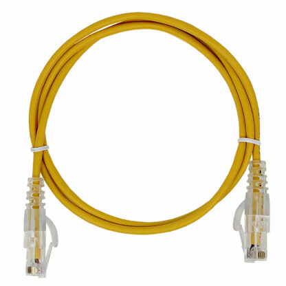 CAT 6 Slim Patch Cable, UTP Stranded, Finger Boot, Yellow