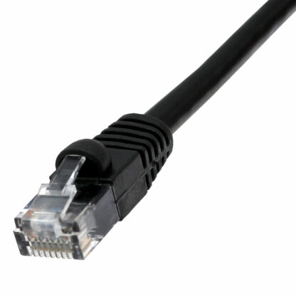 CAT 6A Patch Cable, UTP Stranded, Flush Molded Boots, Black