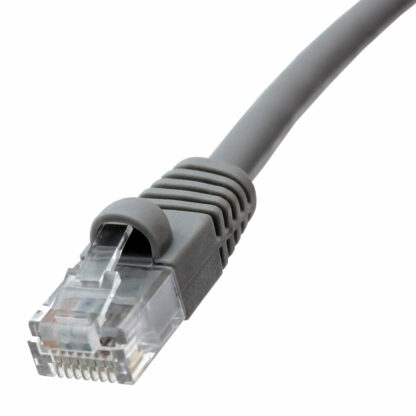 CAT 6A Patch Cable, UTP Stranded, Flush Molded Boots, Gray