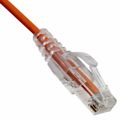 CAT 6A Slim Patch Cable, UTP Stranded, Finger Boot, Orange