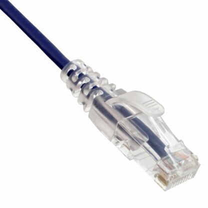 CAT 6A Slim Patch Cable, UTP Stranded, Finger Boot, Purple