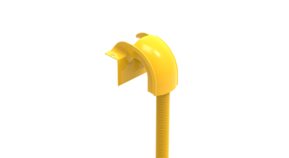 Flex Drop Kit With Tube for 120mm Fiber duct channel, yellow