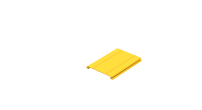 Top cover for 120mm Fiber duct channel, 120mm x 2000mm, PVC, Yellow