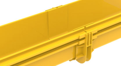 Connector for joining 120mm Fiber duct channel, yellow - Image 2