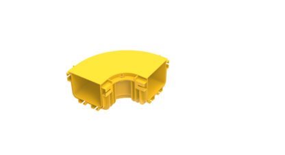 Top cover for 90° 120mm horizontal elbow, yellow - Image 2
