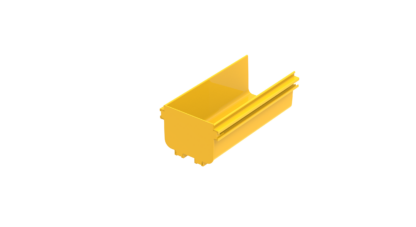 End cap for 120mm Fiber duct channel, yellow - Image 2
