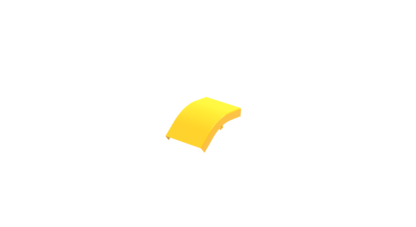 Top cover for 45° external riser, yellow