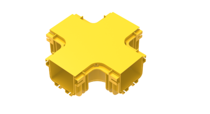 Top cover for 120mm horizontal cross, yellow - Image 2