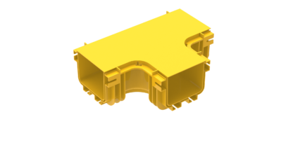 Top cover for horizontal 120mm T connector, yellow - Image 2