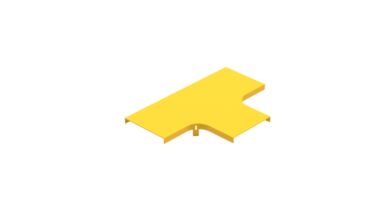 Top cover for horizontal 120mm T connector, yellow