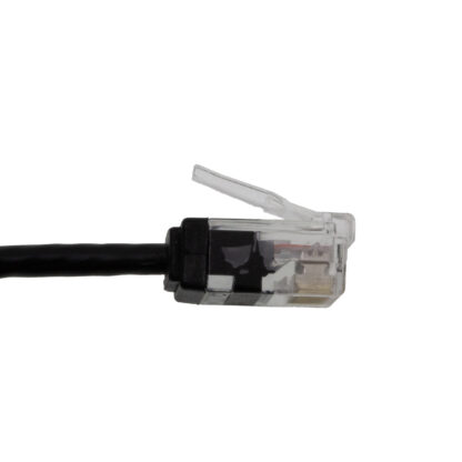 CAT 6 Ultra Slim Jacket Patch Cable, UTP Stranded, Black - Image 2