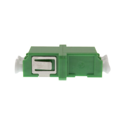 Adapter LC/APC to LC/APC Duplex Multi-Mode, Plastic Body with Flange, 10GIG OM3/OM4, Aqua Blue, SC Foot Print, Fiber Optic Adapter. - Image 3