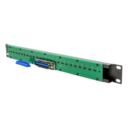 24 port RJ45 two wire telco patch panel with one male telco, 1u ( 1.75″ H x 19″ W ) - Image 2