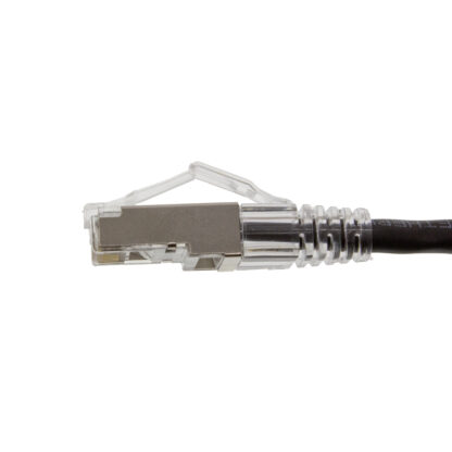 CAT 6A Shielded Patch Cable, STP Stranded, Finger Boot, Black - Image 3