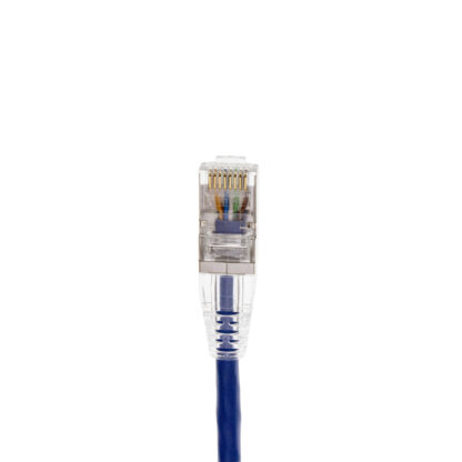 CAT 6A Shielded Patch Cable, STP Stranded, Finger Boot, Blue - Image 2