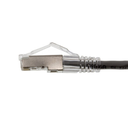 CAT 6A Shielded Patch Cable, STP Stranded, Finger Boot, Gray - Image 3