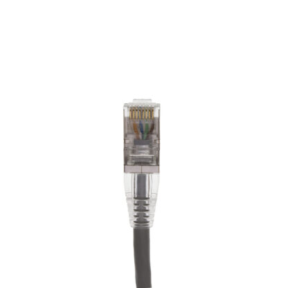 CAT 6A Shielded Patch Cable, STP Stranded, Finger Boot, Gray - Image 2