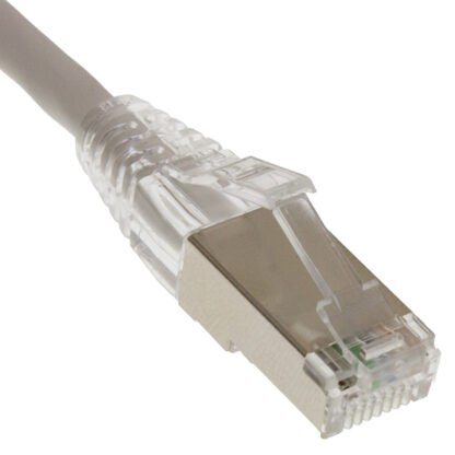 CAT 6A Shielded Patch Cable, STP Stranded, Finger Boot, White