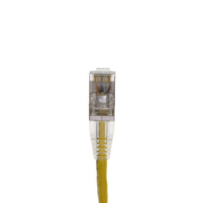 CAT 6A Shielded Patch Cable, STP Stranded, Finger Boot, Yellow - Image 3
