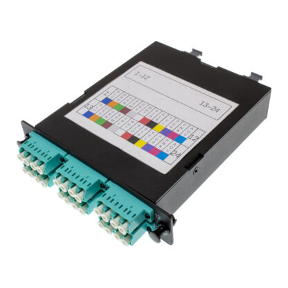 LGX Fiber Cassette, 24 LC to 2 MTP, OM4, Method A