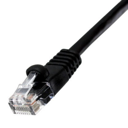 TAA CAT 5e Patch Cable, UTP Stranded, Flush Molded Boots, Black