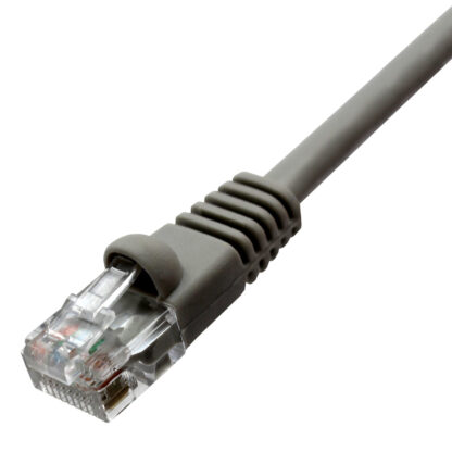TAA CAT 5e Patch Cable, UTP Stranded, Flush Molded Boots, Gray