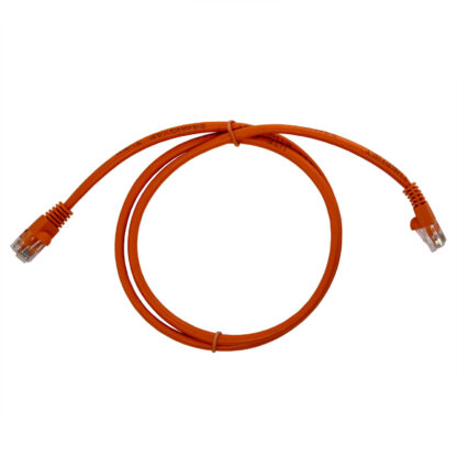 TAA CAT 5e Patch Cable, UTP Stranded, Flush Molded Boots, Orange - Image 4
