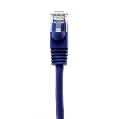 TAA CAT 5e Patch Cable, UTP Stranded, Flush Molded Boots, Purple - Image 3