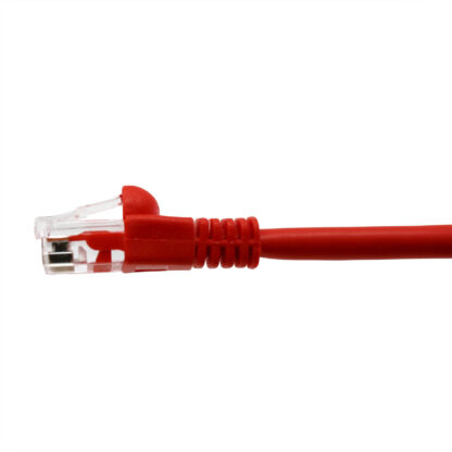 TAA CAT 5e Patch Cable, UTP Stranded, Flush Molded Boots, Red - Image 2