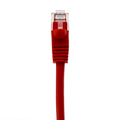 TAA CAT 5e Patch Cable, UTP Stranded, Flush Molded Boots, Red - Image 3