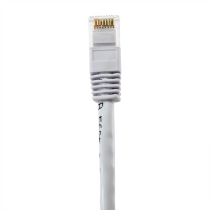 TAA CAT 5e Patch Cable, UTP Stranded, Flush Molded Boots, White - Image 2