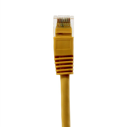TAA CAT 5e Patch Cable, UTP Stranded, Flush Molded Boots, Yellow - Image 2