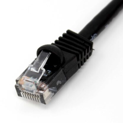TAA CAT 6 Patch Cable, UTP Stranded, Flush Molded Boots, Black