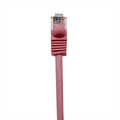 TAA CAT 6 Patch Cable, UTP Stranded, Flush Molded Boots, Pink - Image 3