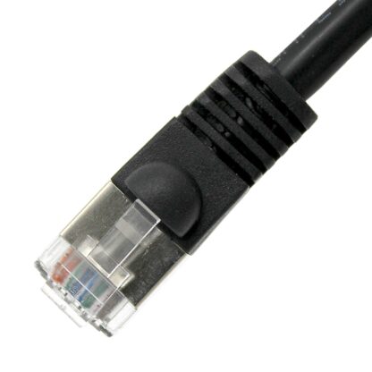 TAA CAT 6 Shielded Patch Cable, STP Stranded, Flush Molded Boots, Black