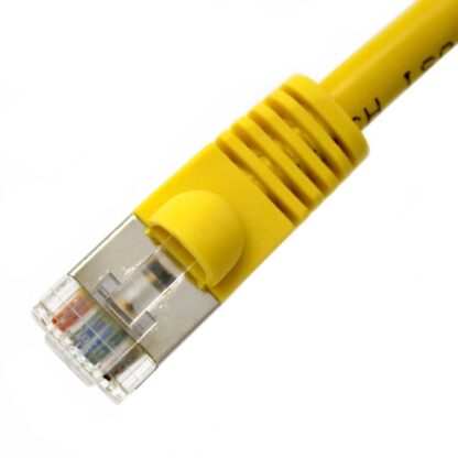 TAA CAT 6 Shielded Patch Cable, STP Stranded, Flush Molded Boots, Yellow