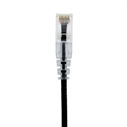 TAA CAT 6 Slim Patch Cable, UTP Stranded, Finger Boot, Black - Image 2