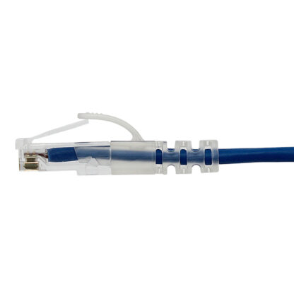 TAA CAT 6 Slim Patch Cable, UTP Stranded, Finger Boot, Blue - Image 5