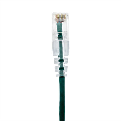TAA CAT 6 Slim Patch Cable, UTP Stranded, Finger Boot, Green - Image 2