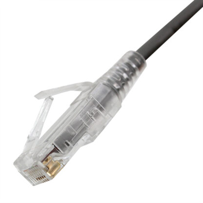 TAA CAT 6 Slim Patch Cable, UTP Stranded, Finger Boot, Gray