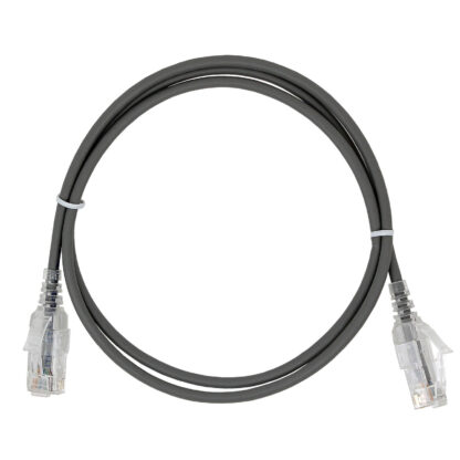 TAA CAT 6 Slim Patch Cable, UTP Stranded, Finger Boot, Gray - Image 4