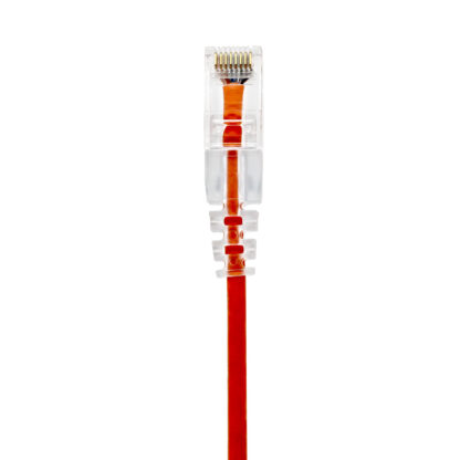 TAA CAT 6 Slim Patch Cable, UTP Stranded, Finger Boot, Orange - Image 2