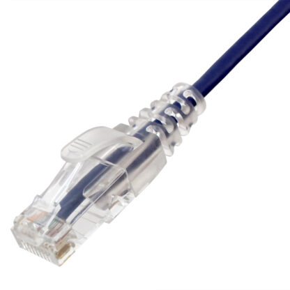 TAA CAT 6 Slim Patch Cable, UTP Stranded, Finger Boot, Purple