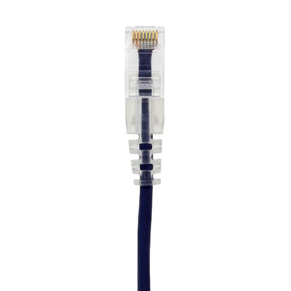 TAA CAT 6 Slim Patch Cable, UTP Stranded, Finger Boot, Purple - Image 2