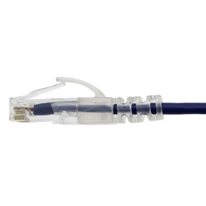 TAA CAT 6 Slim Patch Cable, UTP Stranded, Finger Boot, Purple - Image 4