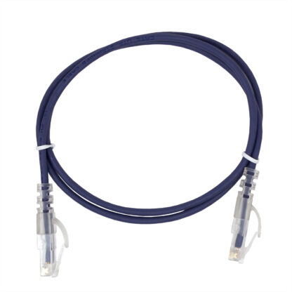 TAA CAT 6 Slim Patch Cable, UTP Stranded, Finger Boot, Purple - Image 3